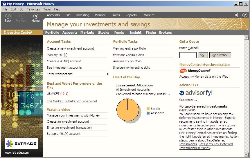 Microsoft Money 2000 Manage Your Investments
