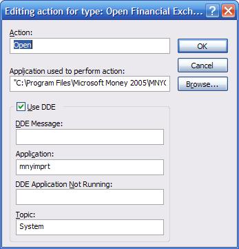 Advanced extension settings for OFX