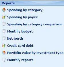 Essential reports in Microsoft Money