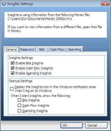 Money Insights Settings