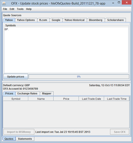 ms money plus sunset importing csv file